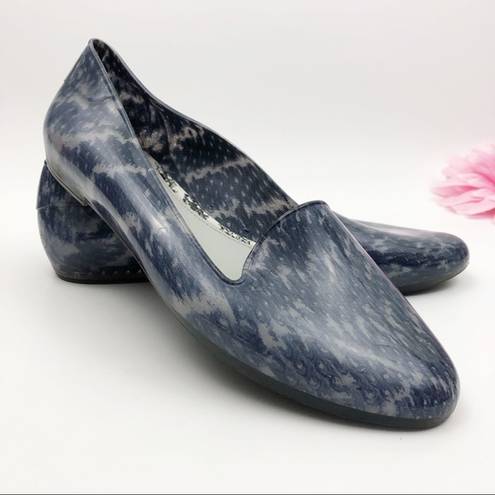 Melissa  x Jason Wu Snakeskin Jelly Flats: Blue