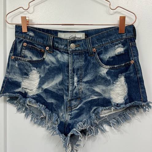 The Laundry Room  California distressed high rise very short jean shorts Size 27