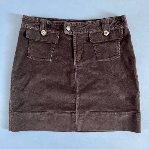 Patagonia Corduroy Charcoal Gray Organic Cotton Mini Skirt