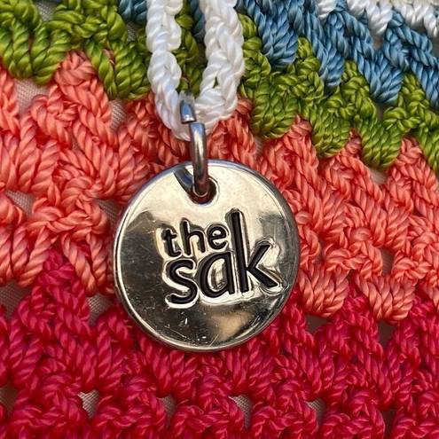 The Sak  Multicolor Striped Woven Crochet Shoulder/Tote Beach Hobo Bag. VGUC!