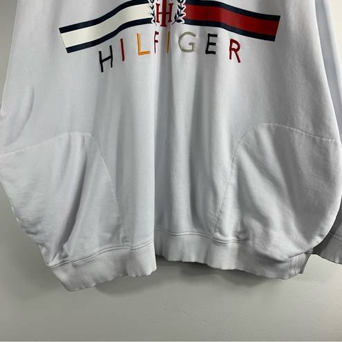 Tommy Hilfiger  Oversized White Crew Neck Sweater