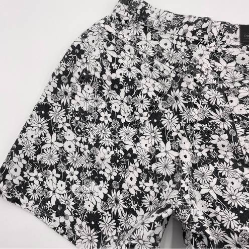 Daisy Vintage High Rise Jean Shorts Floral Black White  Print Denim Quirky Spring