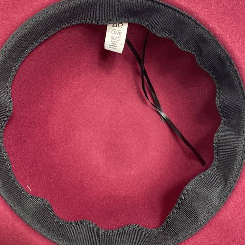 BP  burgundy scalloped wide brim hat NWT