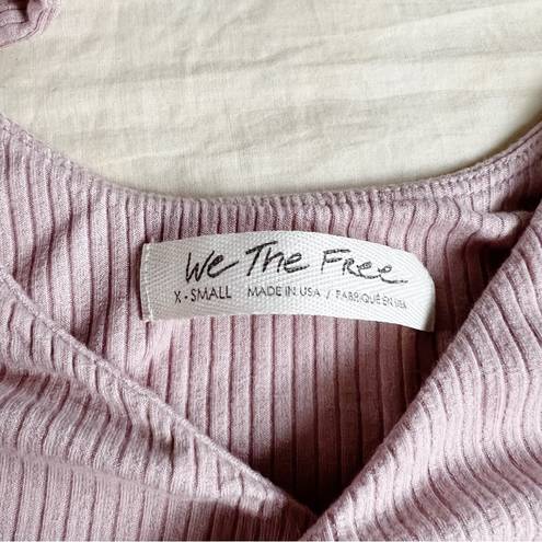 We The Free - Pink Wrap Around Crop Top with Ties - Sz. XS