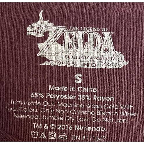 Nintendo  Legend Of Zelda Wind Waker HD Stained Glass Burgandy Shirt