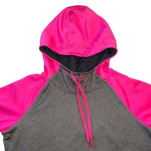 Danskin Now Womens Hoodie Pullover Hooded Sweatshirt Dri More Gray Pink Medium