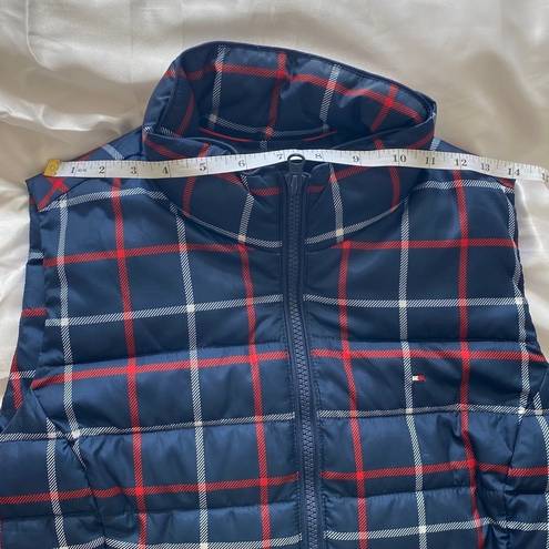 Tommy Hilfiger  gingham blue red lightweight puffer vest