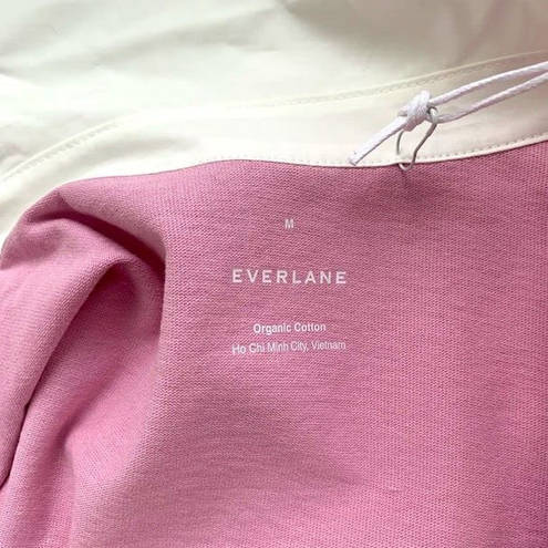 Everlane  Organic Cotton Polo Dress Pink White Womens Size Medium Short Sleeve