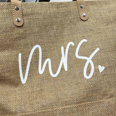 ma*rs “” Bridal Canvas Beach Zippered Tote Bag