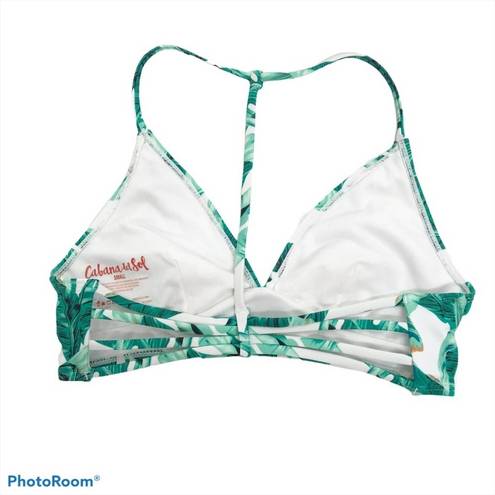 Cabana Del Sol  T-Back Bikini top leaf print