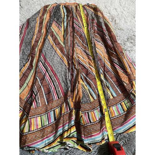 Womens Truly 4 You Boho Maxi Artsy Skirt Peasant Cottagecore Funky Art Small