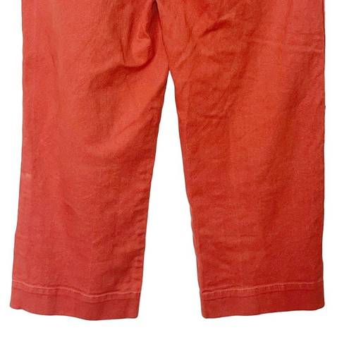 Madewell  Slim Emmett Wide Leg Crop Pants Orange High Rise Stretch Womens Size 26