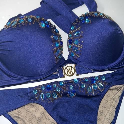 Victoria's Secret Victoria Secret Swim Bikini Set 32B Embellished Bombshell Push Up Adds RARE