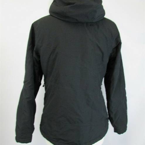 Parker REI Black Athletic Nylon W/ Purple Lined Hooded Ski Jacket  Womens Size XS