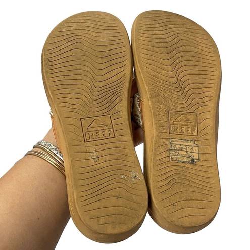 REEF  Women's Thong Slip On Flat Sandals Size 10 Beach Tan