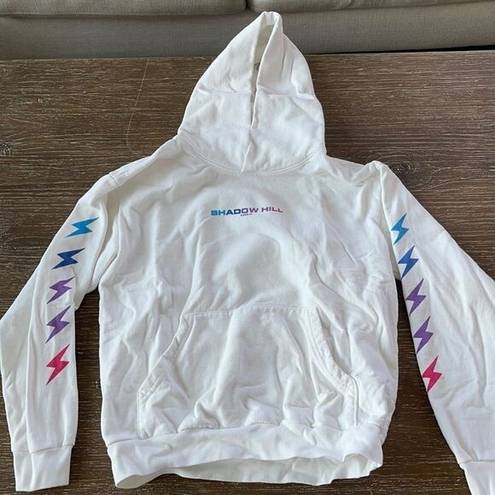 Shadow Hill White  USA Gradient Lightning Hoodie