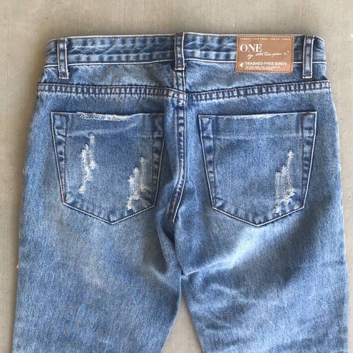 One Teaspoon  Trashed Free Birds Distressed Jeans