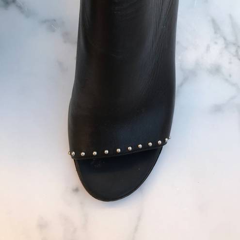 Givenchy women’s studded black leather slingback mules booties IT 35.5 US 5.5