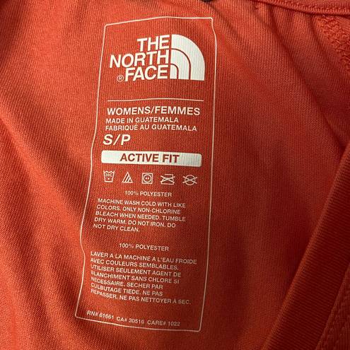 The North Face Orange V-neck Activewear Tshirt