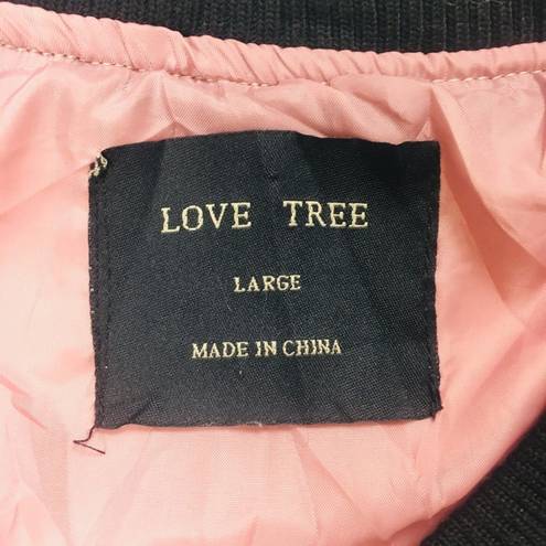 Love Tree Blush Pink Bomber Jacket by 