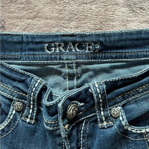 GRACE IN LA  Skinny Jeans Womens Denim Dark Wash Low Size 26