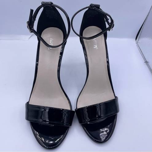 Apt. 9  patent leather open toe ankle strap buckle high heel Size 6