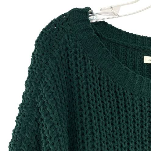 American Eagle  Women’s Forest Green Slouchy Oversized Chenille Sweater