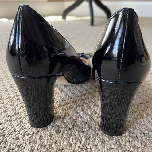 Kate Spade Bow Pumps in Black Patent Leather