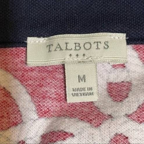 Talbots  Sleeveless V-Neckline Red White and Navy Medium