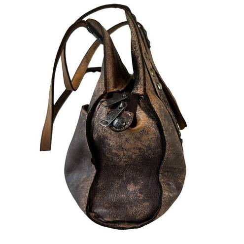 Patricia Nash  Ergo Chocolate Distressed Satchel