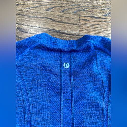 Lululemon  Blue Swiftly Tech Long Sleeve Shirt 4 Athletic Shirt Bright Blue