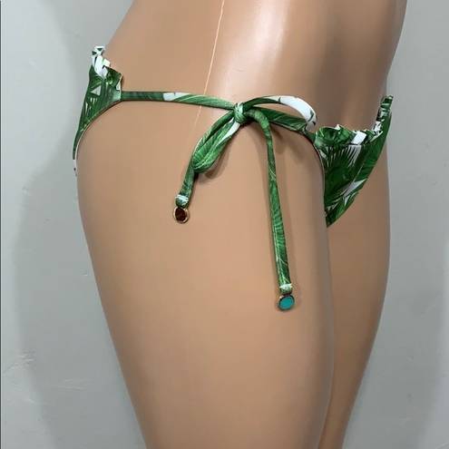 Wildfox  green palm leaf string bikini bottoms