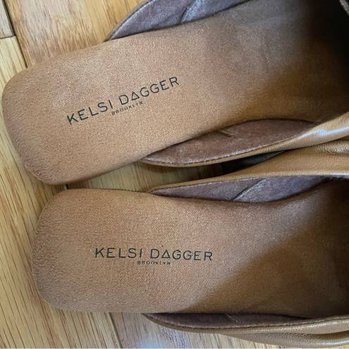 Kelsi Dagger  Brooklyn Willoughby women’s leather mules slip-ons shoes Sz 8.5