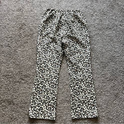 Tuckernuck  Women’s Cheetah Print Pants Elastic Waist Pull On Side Zip Medium