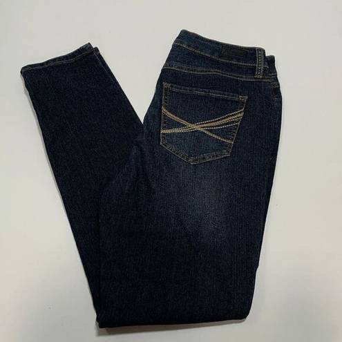 Natural Reflections  Womens Denim Jeans Skinny Mid Rise Dark Wash Size 28