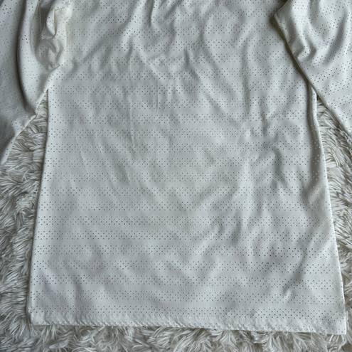 Zyia Active Chill Perforated Long Sleeve Top White Size M