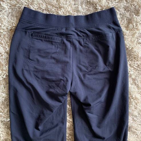 Athleta Y2K Early 2000s Navy Blue  Midtown Trouser Elastic Drawstring Waist Sweatpants Mid-Low Rise