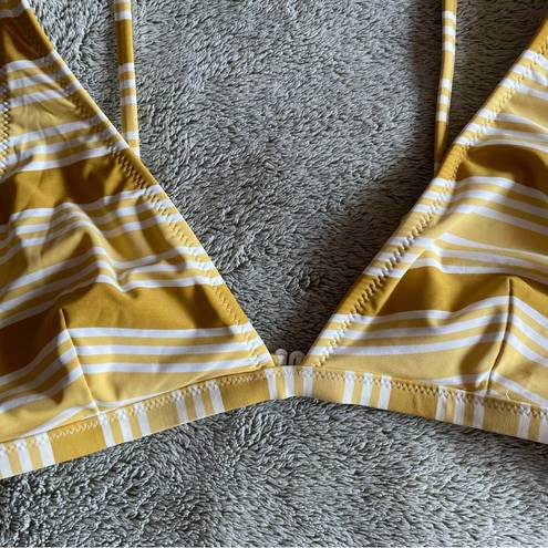 Rhythm . Trinidad Striped Bikini Set in Chartreuse Size Medium