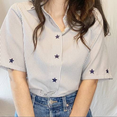 Bonworth Vintage stars and‎ stripes button front top