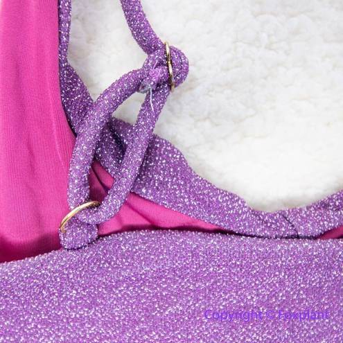 Beach Riot New! Set!  Zuri Kenzie bikini Glitter purple, size XS
