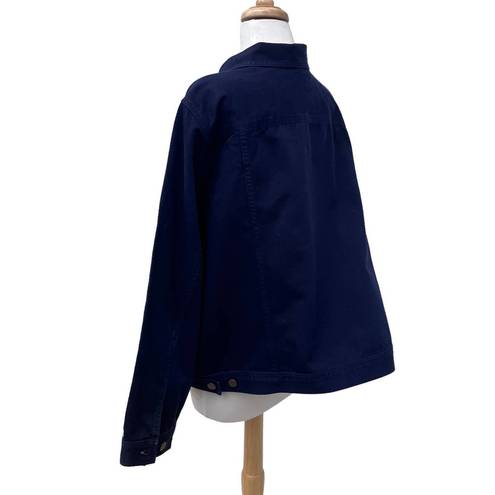 Krass&co Lauren Jeans  Ralph Lauren Jacket Navy Cotton Denim Button Down Womens 2XL