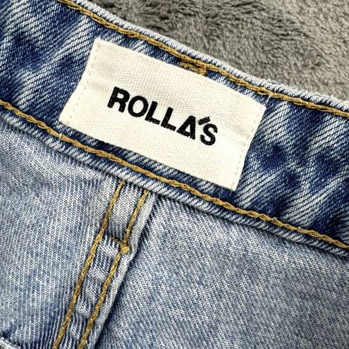 Rolla's  Shorts Womens Size 26 Mirage High Rise Loose Fit Light Wash Denim Raw Hem