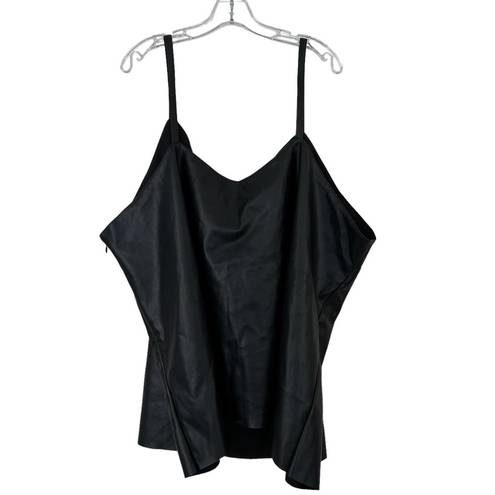 Universal Standard  Black Faux Leather Tank Top Sz 3XL