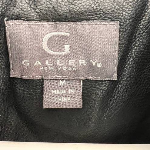 Gallery  New York Faux Leather Quilted Jacket Full Zip Size Medium