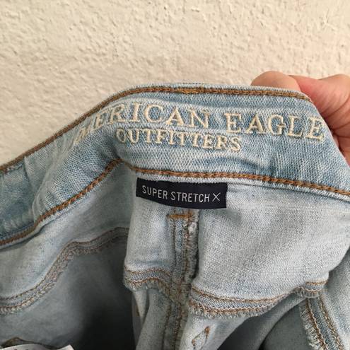 American Eagle  Outfitters high rise two tone jegging light wash denim jeans 2