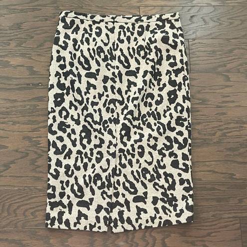 Iris Setlakwe Cheetah Midi Pencil Skirt