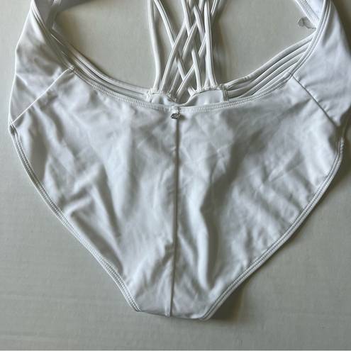 Fabletics NWOT  Halah one piece white xl strappy Monokini