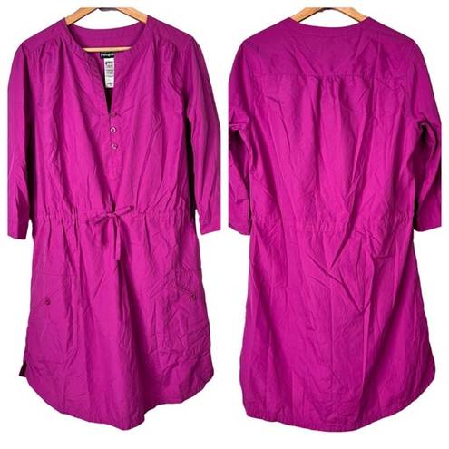 Patagonia  Women's 12 Purple Sun Shelter 3/4 Sleeve Nylon Drawstring Pocket Dress