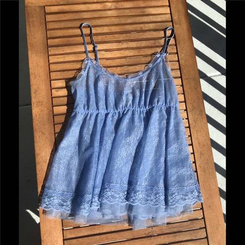 Free People periwinkle lace tank top