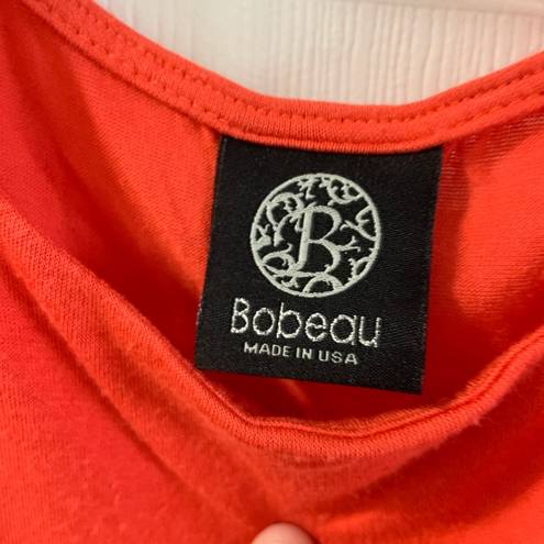 Bobeau  Orange Scoop Neck Sleeveless Tank S